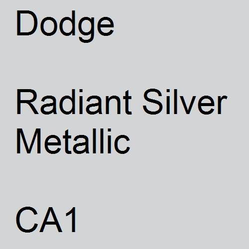 Dodge, Radiant Silver Metallic, CA1.